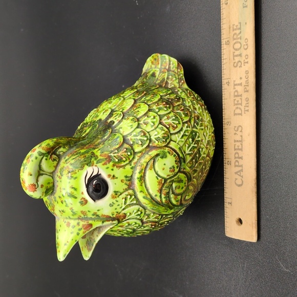 Vintage MCM Green Ceramic Baby Bird Shaker - Picture 8 of 9